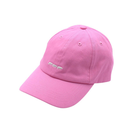 Casquette en coton biologique rose unie avec...