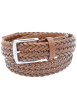 Thumbnail Ceinture en cuir marron uni tressée avec une boucle à ardillon