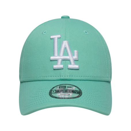 Casquette en coton turquoise unie avec une...