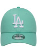 Thumbnail Casquette en coton turquoise unie avec une fermeture en strapback