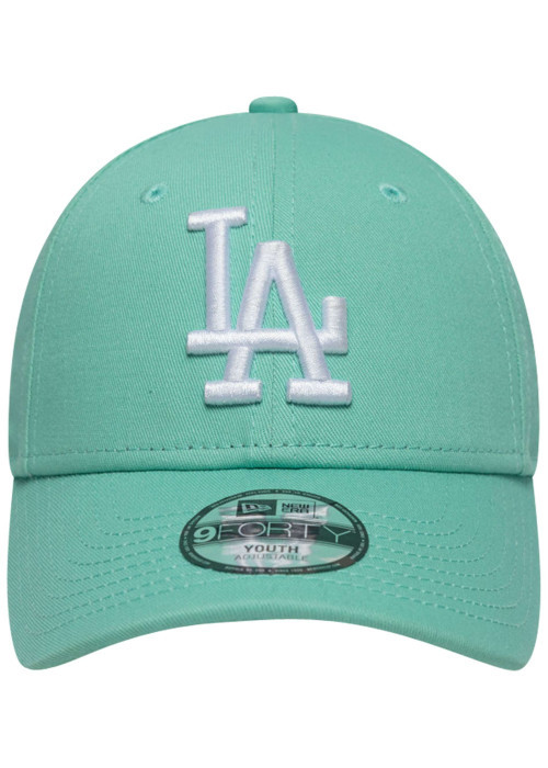 Casquette en coton turquoise unie avec une fermeture en strapback