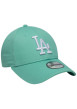 Thumbnail Casquette en coton turquoise unie avec une fermeture en strapback - Image 3
