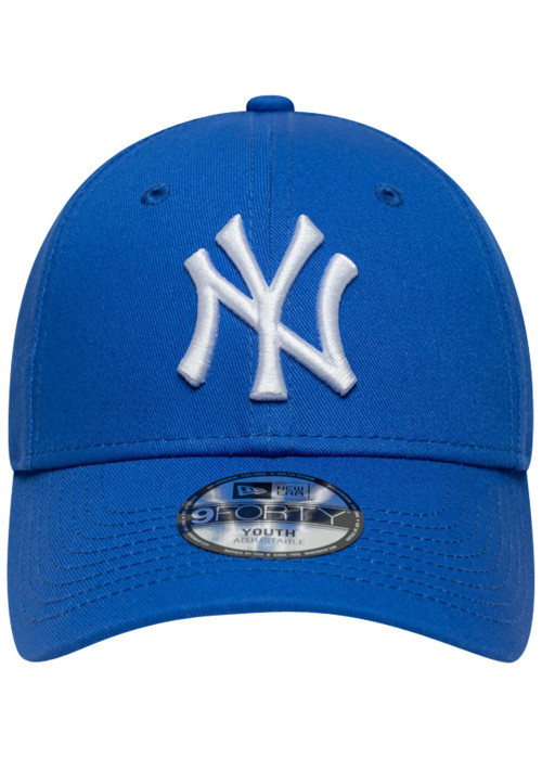 Casquette en coton bleue unie avec une fermeture en strapback