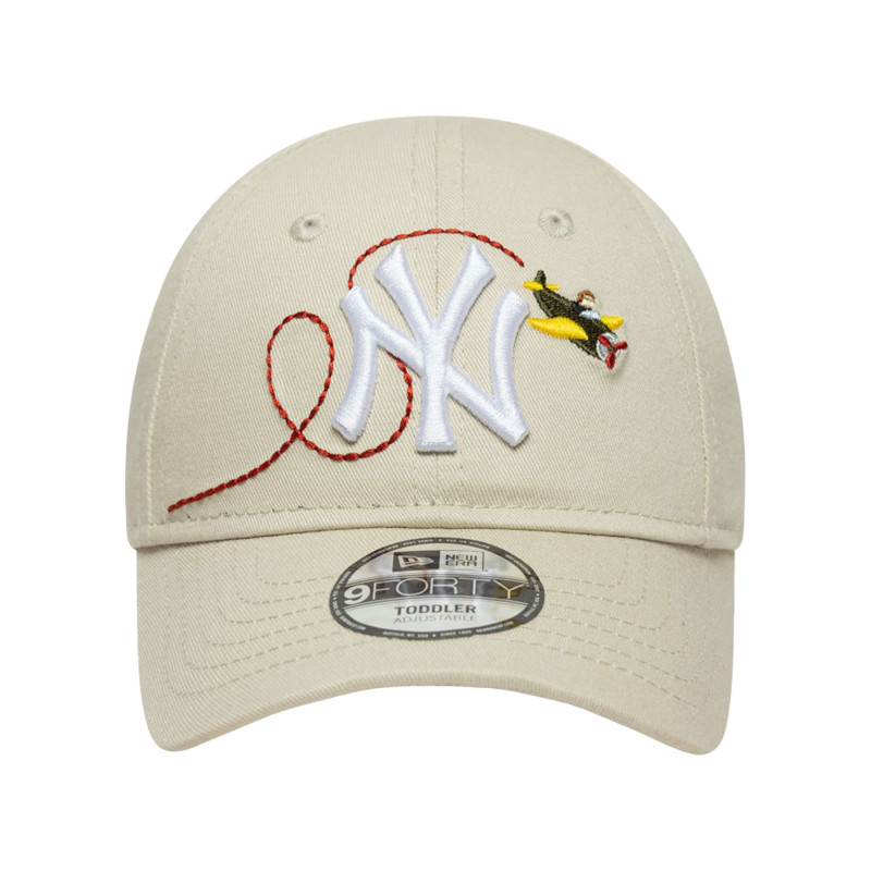 New Era - Casquette En Coton Beige à Imprimé Avec Une Bande Auto-agrippante - Beige