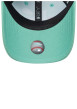 Thumbnail Casquette en coton turquoise à imprimé avec une bande auto-agrippante - Image 5