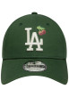 Thumbnail Casquette en coton verte à imprimé avec une fermeture à strapback