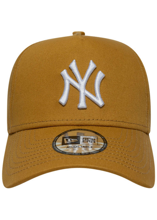 Casquette en coton jaune unie avec une fermeture à snapback