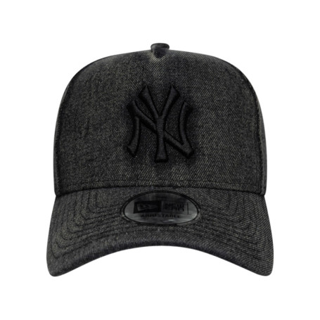 Casquette noire unie effet délavé avec une...