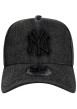 Thumbnail Casquette noire unie effet délavé avec une fermeture snapback