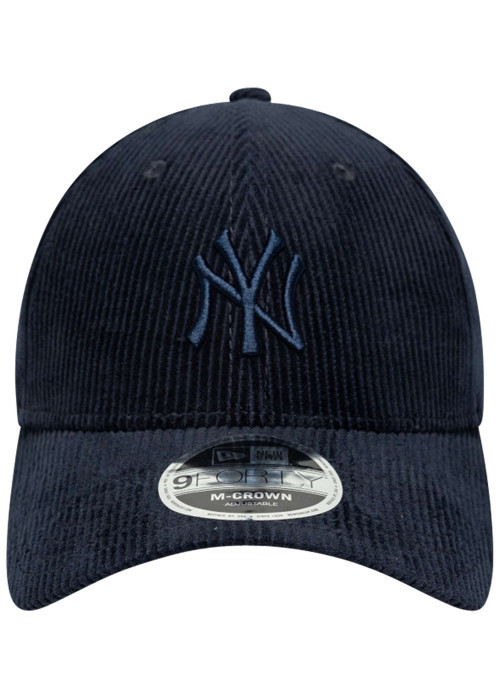 Casquette en coton marine unie avec une fermeture à strapback