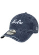Thumbnail Casquette en coton marine unie effet délavé avec fermeture strapback - Image 4