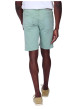 Thumbnail Short 5 poches en coton vert d'eau uni avec une coupe droite - Image 2