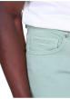 Thumbnail Short 5 poches en coton vert d'eau uni avec une coupe droite - Image 3