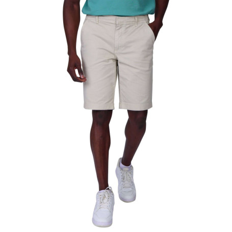 Short chino en coton gris clair uni avec une...