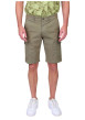 Thumbnail Short chino en coton kaki uni avec des poches passepoilées à l’arrière