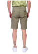 Thumbnail Short chino en coton kaki uni avec des poches passepoilées à l’arrière - Image 2