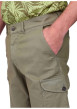Thumbnail Short chino en coton kaki uni avec des poches passepoilées à l’arrière - Image 4
