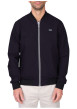 Thumbnail Blouson noir uni avec une coupe droite et une fermeture zippée