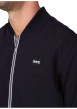 Thumbnail Blouson noir uni avec une coupe droite et une fermeture zippée - Image 3