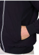 Thumbnail Blouson noir uni avec une coupe droite et une fermeture zippée - Image 4