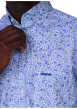 Thumbnail Chemise en coton biologique bleu fantaisie avec une coupe droite - Image 3