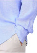 Thumbnail Chemise en lin bleu ciel unie avec une coupe droite et un col boutonné - Image 4