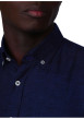 Thumbnail Chemise en lin indigo unie avec une coupe droite et un col boutonné - Image 4