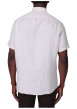 Thumbnail Chemise en lin beige unie avec une coupe droite et un col boutonné - Image 2