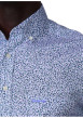 Thumbnail Chemise en coton biologique vert d'eau à motifs avec une coupe droite - Image 3