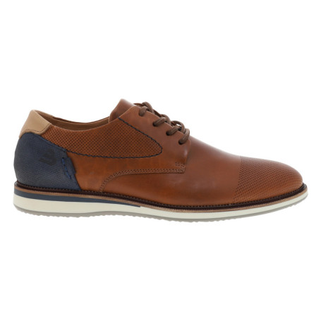 Sneakers en cuir cognac à talon plat et des...