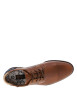 Thumbnail Sneakers en cuir cognac à talon plat et des surpiqûres marine - Image 4