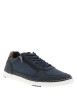 Thumbnail Sneakers bleu marine à talon plat avec des lacets et un zip latéral - Image 3