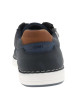 Thumbnail Sneakers bleu marine à talon plat avec des lacets et un zip latéral - Image 6