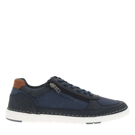 Sneakers bleu marine à talon plat avec des...