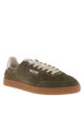 Thumbnail Tennis kaki en cuir à talon plat avec des lacets et revêtement doux - Image 3