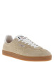 Thumbnail Tennis en cuir beiges à talon plat avec des lacets et revêtement doux - Image 3