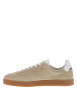 Thumbnail Tennis en cuir beiges à talon plat avec des lacets et revêtement doux - Image 2