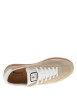 Thumbnail Tennis en cuir beiges à talon plat avec des lacets et revêtement doux - Image 4