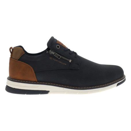 Sneakers bleu marine à talon plat avec des...