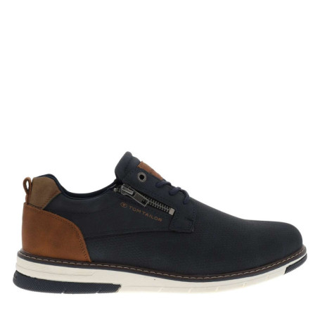 Sneakers bleu marine à talon plat avec des...