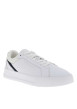 Thumbnail Tennis blanches à talon plat avec des lacets plats et un logo sur le côté - Image 3