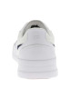 Thumbnail Tennis blanches à talon plat avec des lacets plats et un logo sur le côté - Image 6