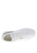 Thumbnail Tennis blanches à talon plat avec des lacets plats et un logo sur le côté - Image 4
