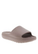 Thumbnail Claquettes taupe à talon plat avec logo embossé dans la semelle - Image 3