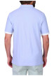 Thumbnail Polo en coton biologique bleu ciel à rayures avec une coupe droite - Image 2