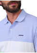 Thumbnail Polo en coton biologique bleu ciel à rayures avec une coupe droite - Image 4
