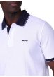 Thumbnail Polo en coton biologique blanc uni avec une coupe droite et un col boutonné - Image 3