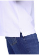 Thumbnail Polo en coton biologique blanc uni avec une coupe droite et un col boutonné - Image 4