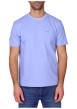 Thumbnail T-shirt bleu uni avec une coupe droite et des manches courtes