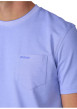 Thumbnail T-shirt bleu uni avec une coupe droite et des manches courtes - Image 3